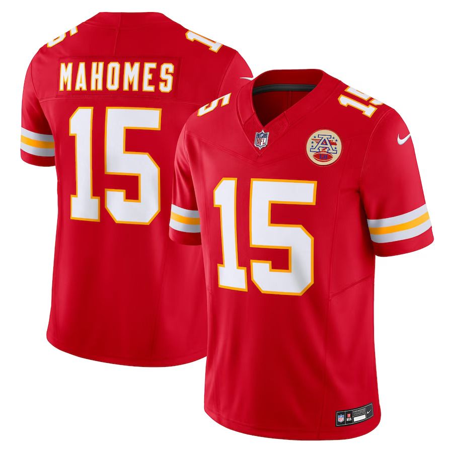 Men Kansas City Chiefs 15 Patrick Mahomes Nike Red Vapor F.U.S.E. Limited NFL Jersey